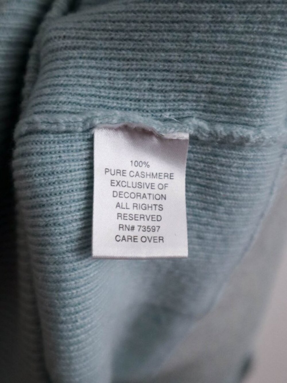 Raffi Irving 100% Cashmere Quarter Zip Sweater Light Blue Men's XL MSRP $400+ - Picture 7 of 7